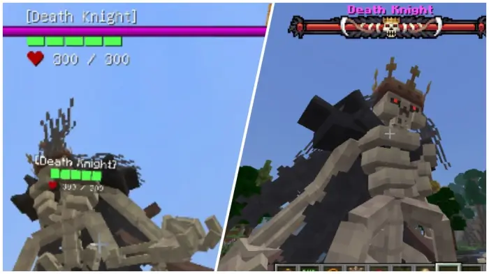 Health bar displayed above Death Knight