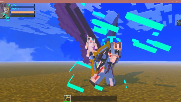 Anime-style characters wielding fantasy weapons