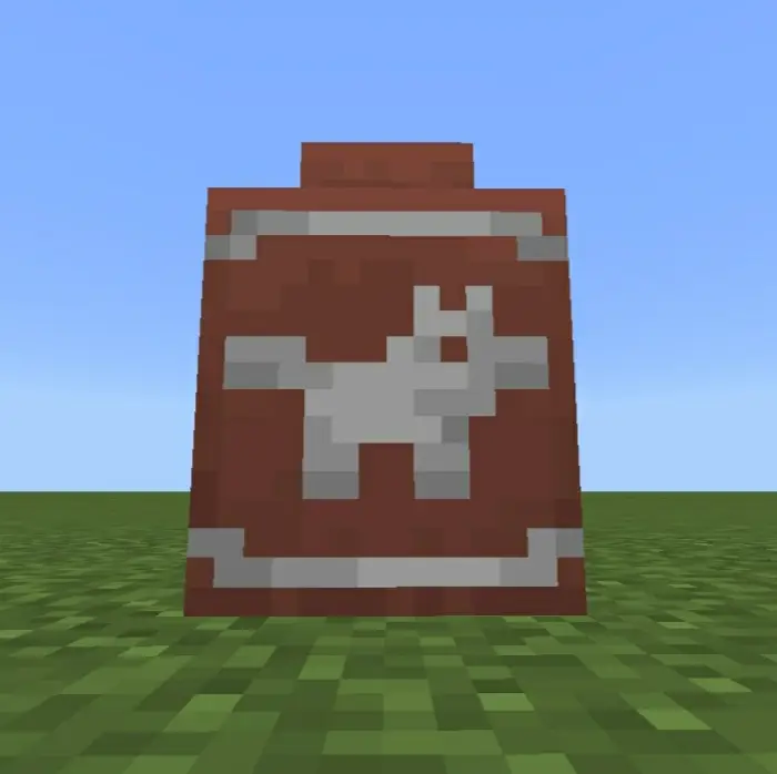 Pixelated decorative pot with animal design