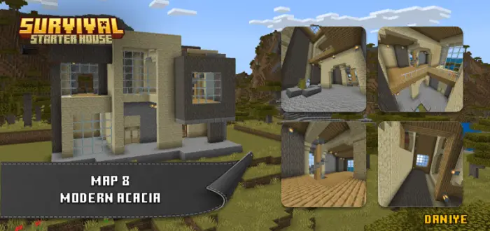 Modern acacia starter house and interiors
