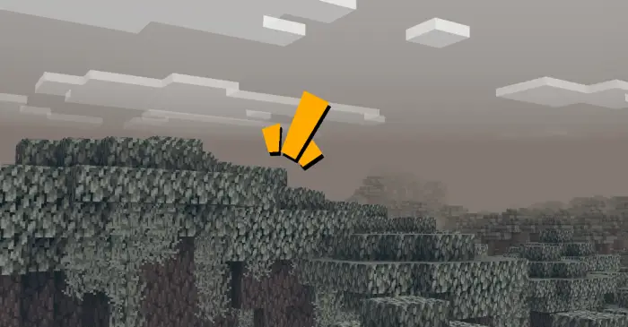 Foggy pixelated landscape with muted colors