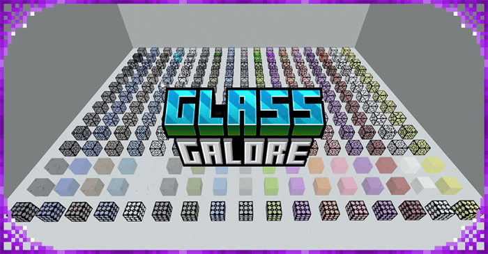 Rows of colorful decorative glass blocks