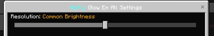 Brightness slider in Glow Em All settings