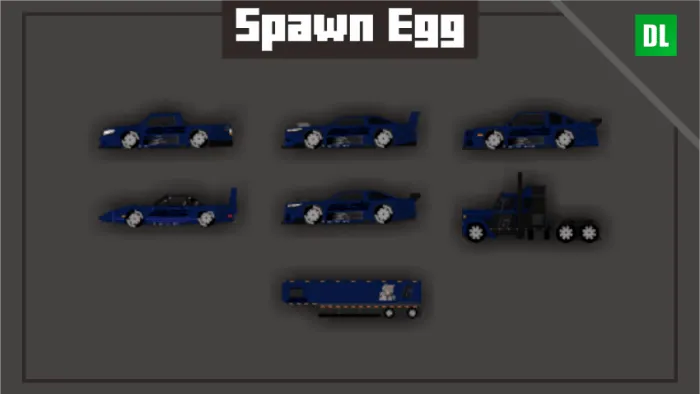 Blue Nascar cars and truck transport icons