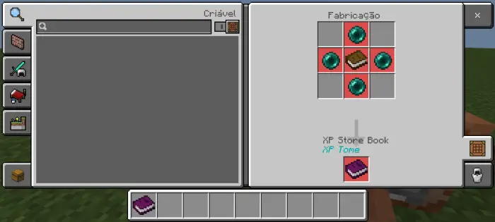 Crafting recipe for XP Tome book item
