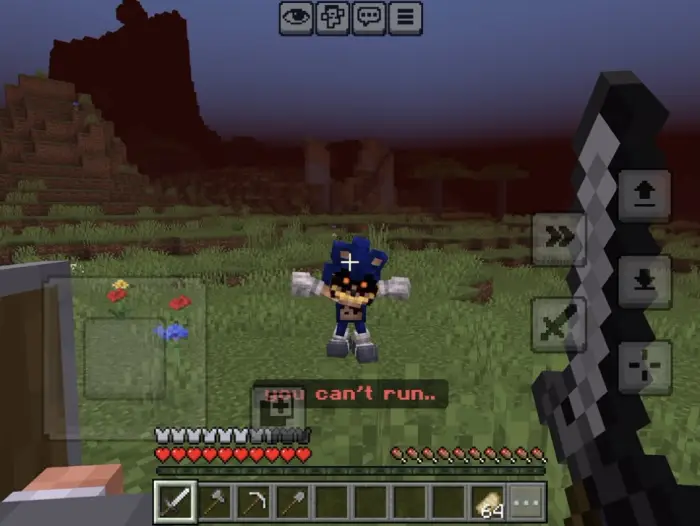 Creepy Sonic.EXE boss encounter at dusk
