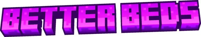 Bold, pixelated Better Beds text logo