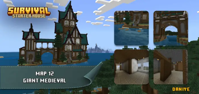 Large medieval house by the water