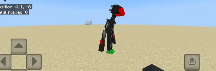 Black creature with red, flower-like head