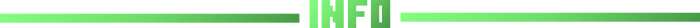 Green INFO banner with horizontal lines