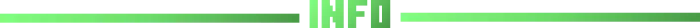 Green INFO banner with horizontal lines