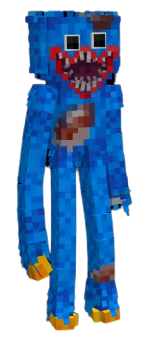 Blocky blue Huggy Wuggy character mod
