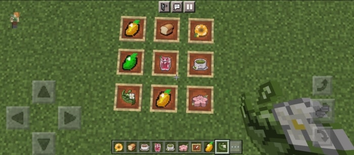 Nine new food and tea items in item frames
