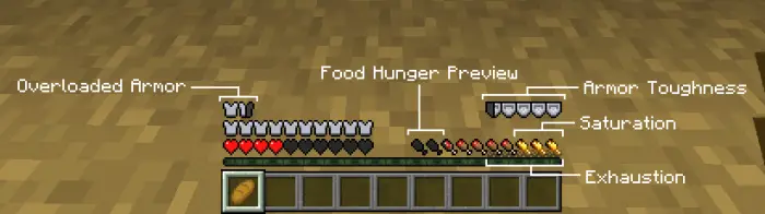 Labeled gameplay bars for player status