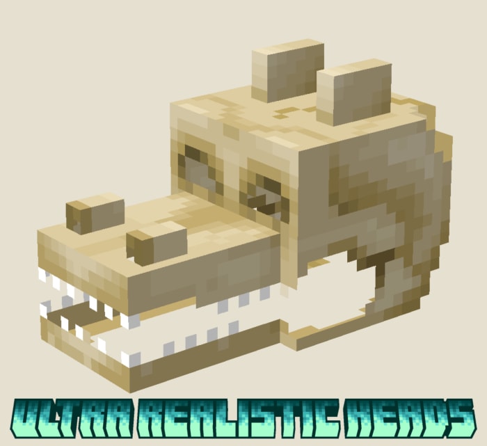 Realistic crocodile head block texture