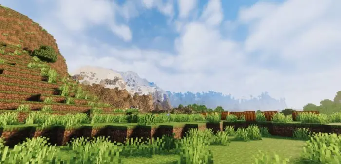 Vibrant grassy hills with bright lighting