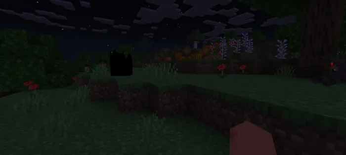 Shadowy creature lurks in a dark forest