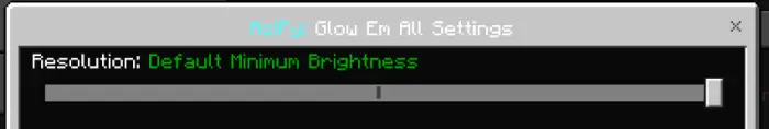 Brightness slider in shader settings menu