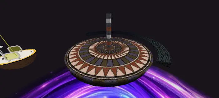 ALT Circular battle arena with a tall pillar