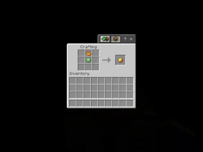 Crafting recipe for magma cream.