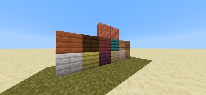 Vertical slabs of wood and stone types