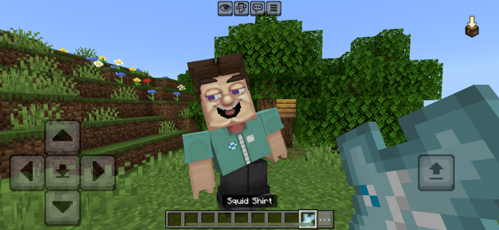 Grotesque Steve character with twisted face