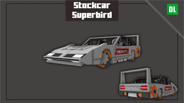 Blocky stockcar Superbird mod vehicle design