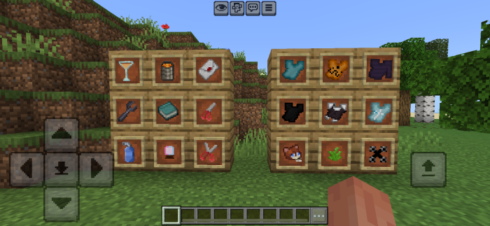 Custom items and armor displayed on boards