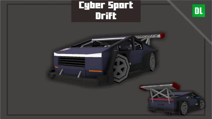 Blocky modified cyber sport truck model