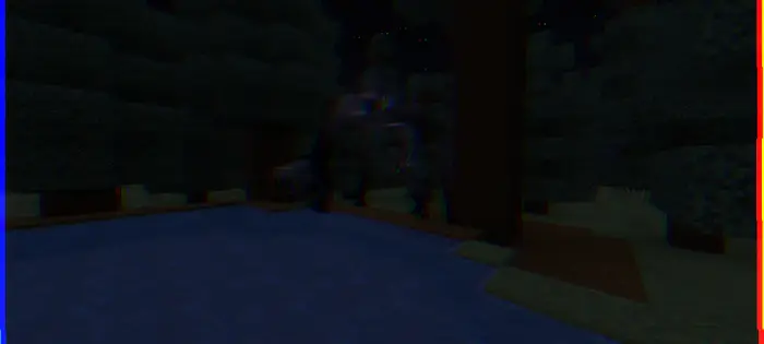 Dark forest scene with a shadowy creature