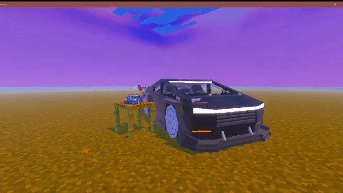 Blocky cyber truck mod with updated textures