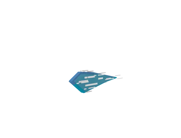 Pixelated blue sword with white accents