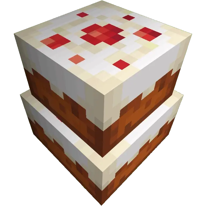 Pixelated double-layer cake block