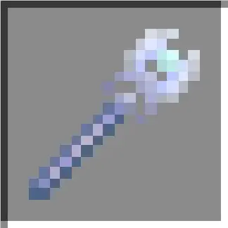 Pixelated fantasy mace weapon icon