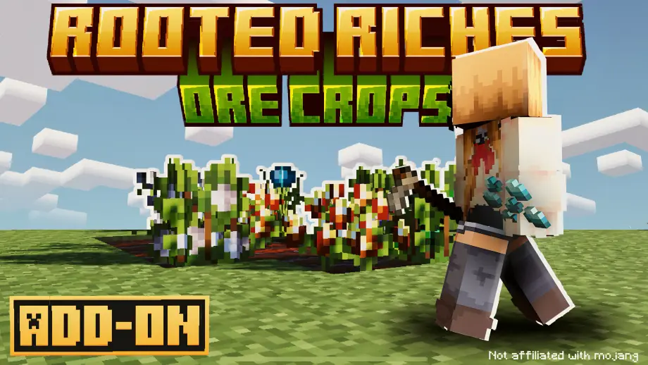 Thumbnail: ✿ Rooted Riches ˚₊‧꒰ ⟡✧ ore crops ✧⟡ ꒱‧₊˚ ★ Bedrock ✿