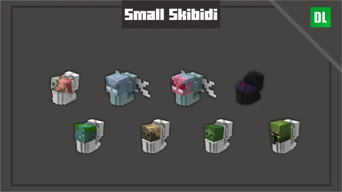 Small hostile mobs with toilet bodies