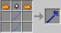 Crafting recipe for a magical blue staff