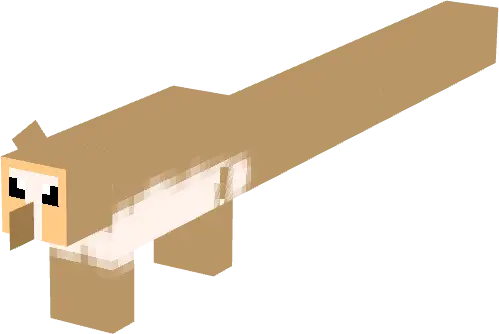 Blocky animal model with a long tail