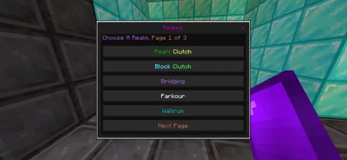 Game menu with practice mode options shown.