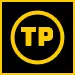 Yellow TP icon in a black circle border