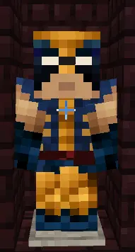 Blocky Wolverine superhero character statue