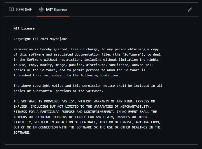 MIT license text for building tools mod
