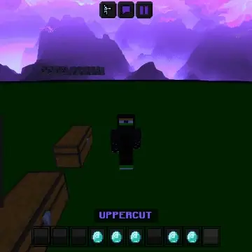 Player prepares uppercut move at sunset