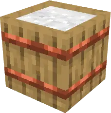 Wooden salt box with white top