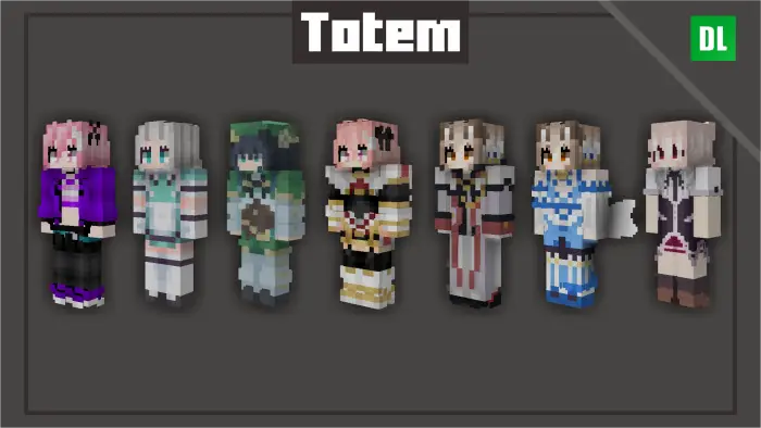 ALT Pixel art femboy totem character skins