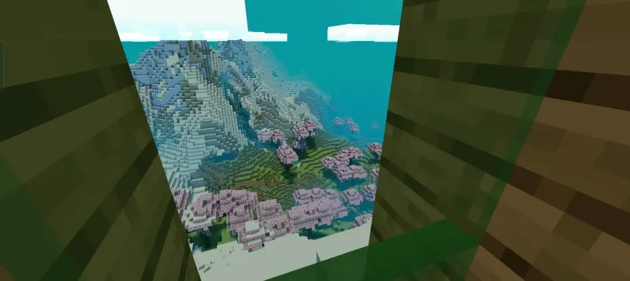 Thumbnail: Cherry biomes Around some snowy mountains seed
