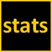 Yellow stats text on black background.