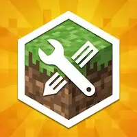 Hexagon icon with wrench, pencil, and grass.
