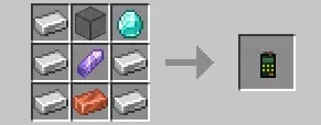 Crafting recipe for a Biome Locator device