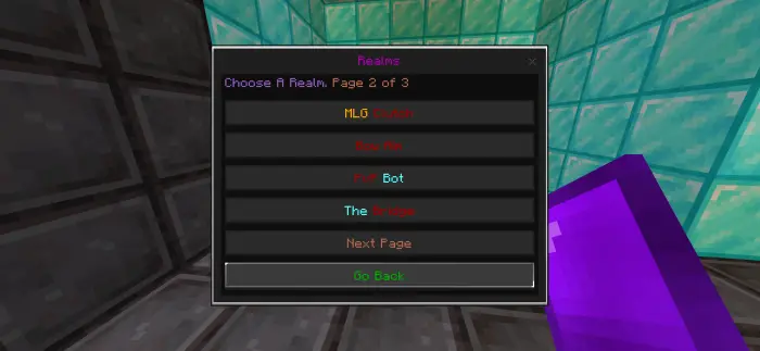 ALT Practice map menu with training modes